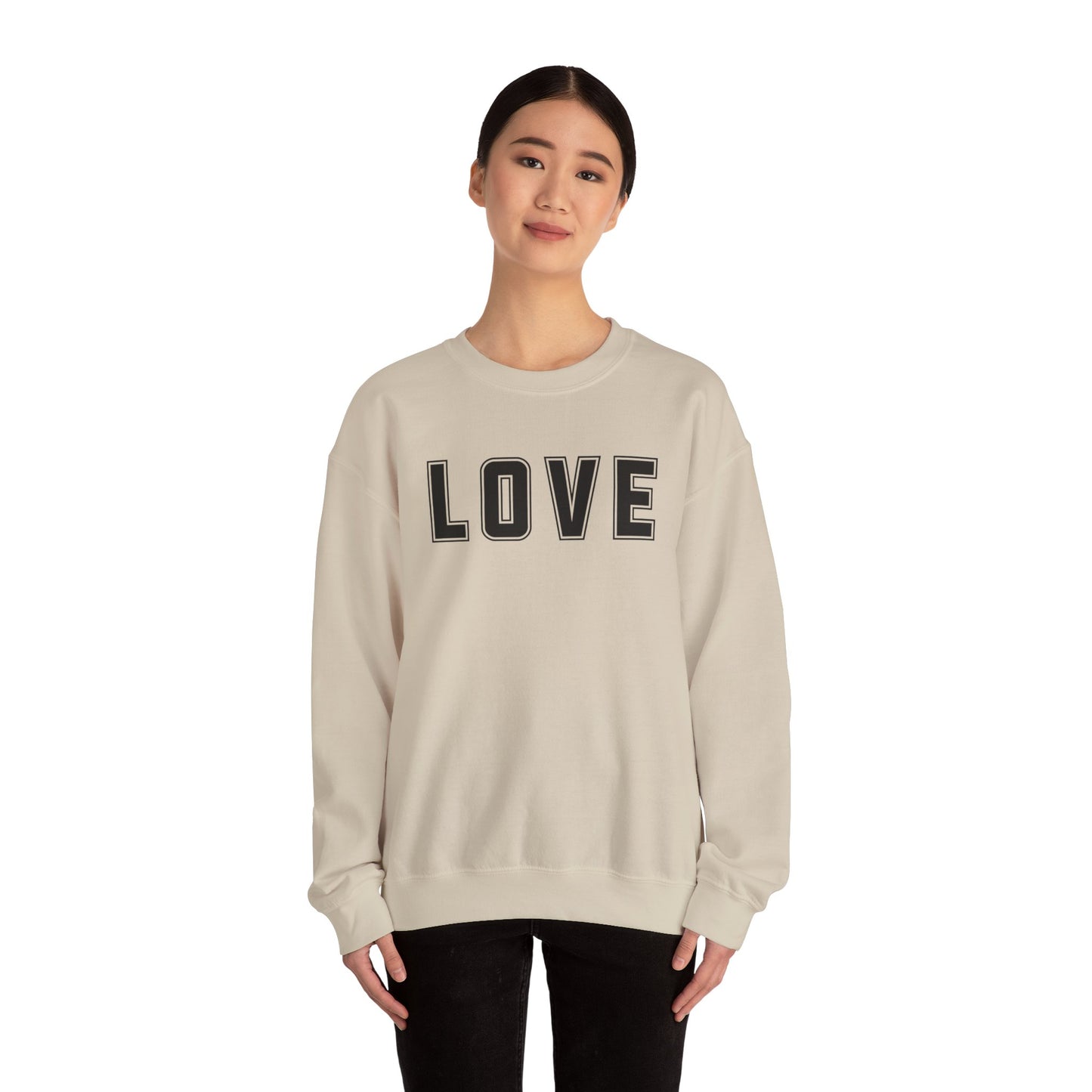 Love Unisex Sweatshirt - Bold Collegiate Font - Amazing Colors