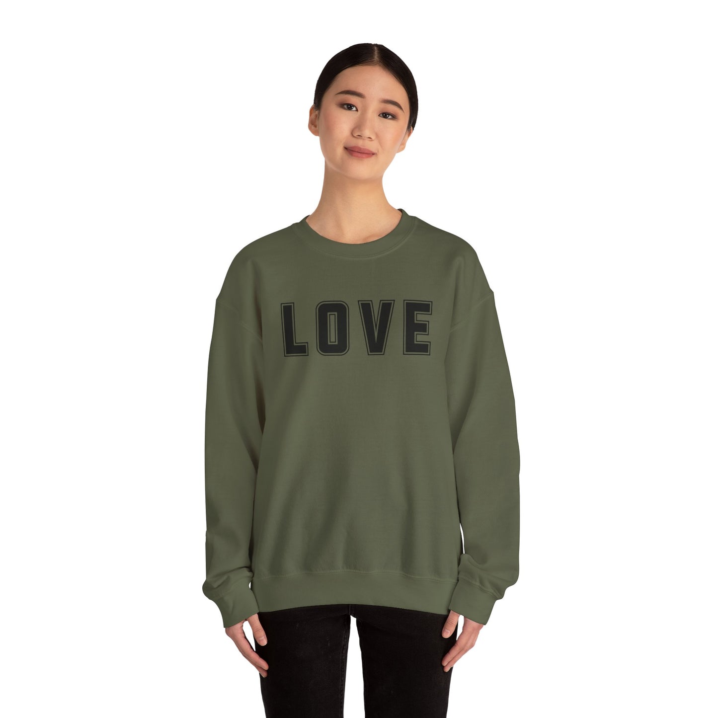 Love Unisex Sweatshirt - Bold Collegiate Font - Amazing Colors