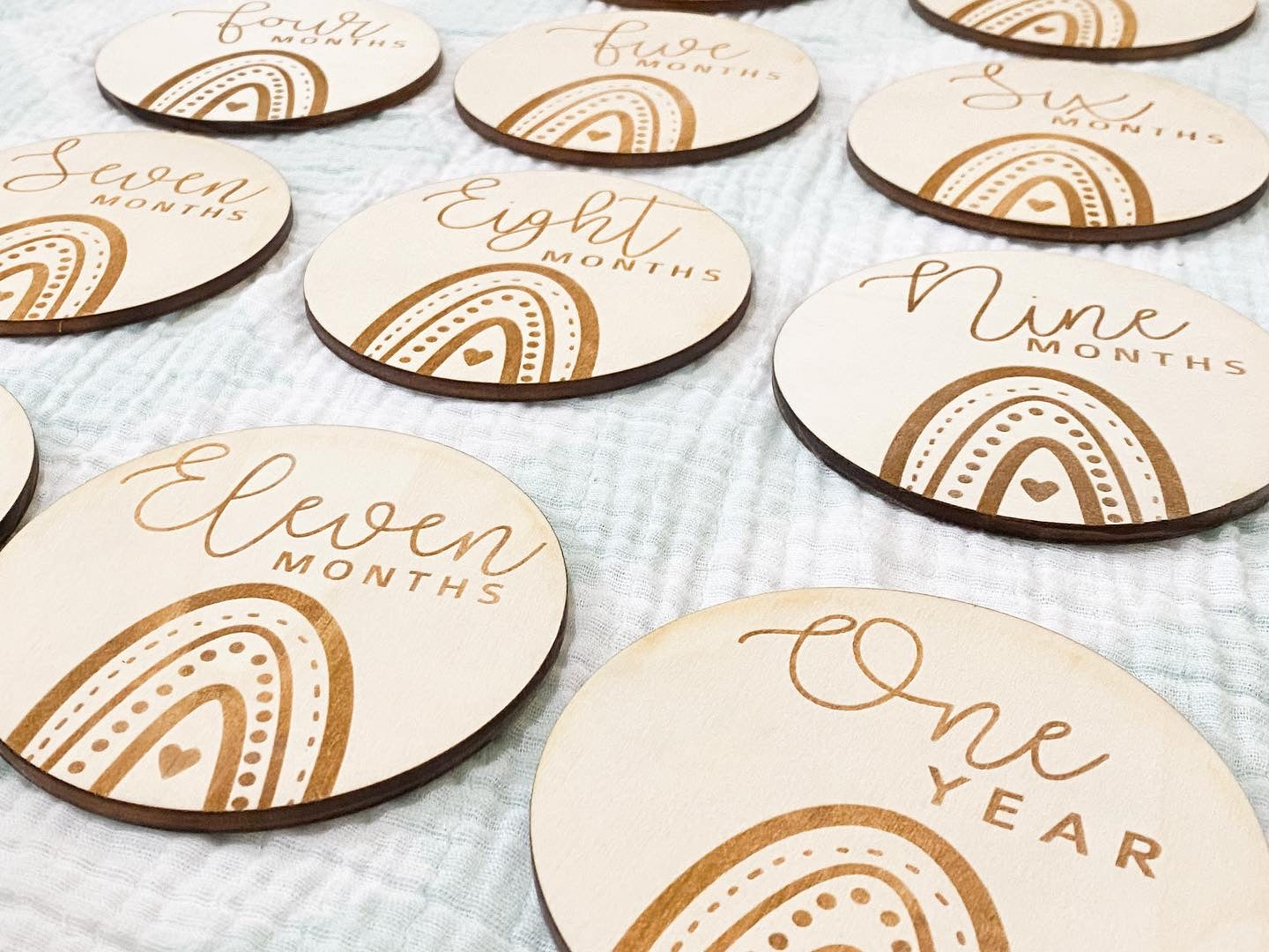 Modern Boho Rainbow Milestone Set