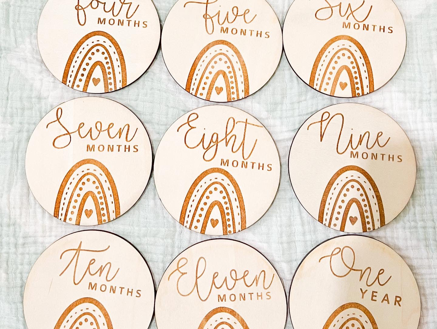 Modern Boho Rainbow Milestone Set